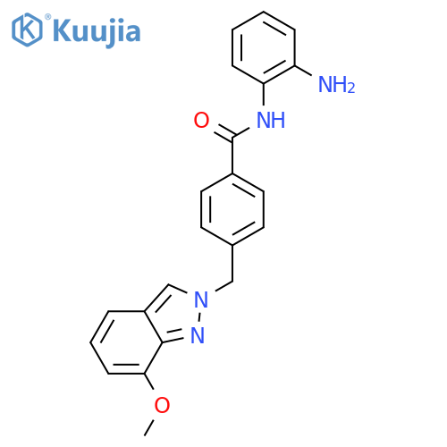 Benzamide, N-(2-aminophenyl)-4-[(7-methoxy-2H-indazol-2-yl)methyl]- structure