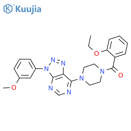 (2-ethoxyphenyl)-[4-[3-(3-methoxyphenyl)triazolo[4,5-d]pyrimidin-7-yl]piperazin-1-yl]methanone structure