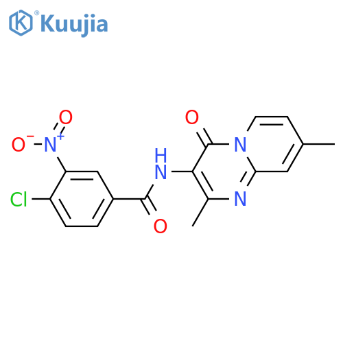4-chloro-N-{2,8-dimethyl-4-oxo-4H-pyrido1,2-apyrimidin-3-yl}-3-nitrobenzamide structure