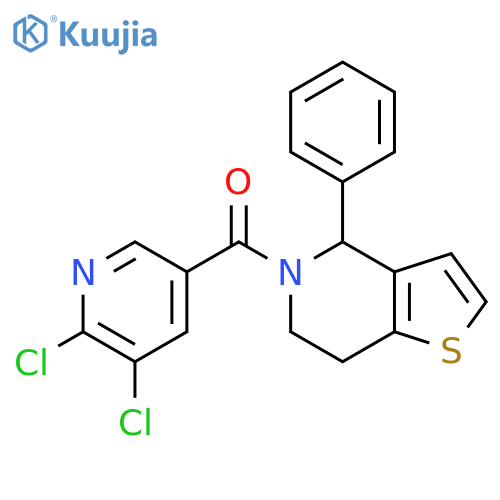 2,3-dichloro-5-{4-phenyl-4H,5H,6H,7H-thieno[3,2-c]pyridine-5-carbonyl}pyridine structure