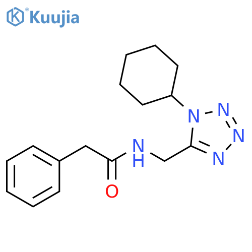 N-(1-cyclohexyl-1H-1,2,3,4-tetrazol-5-yl)methyl-2-phenylacetamide structure