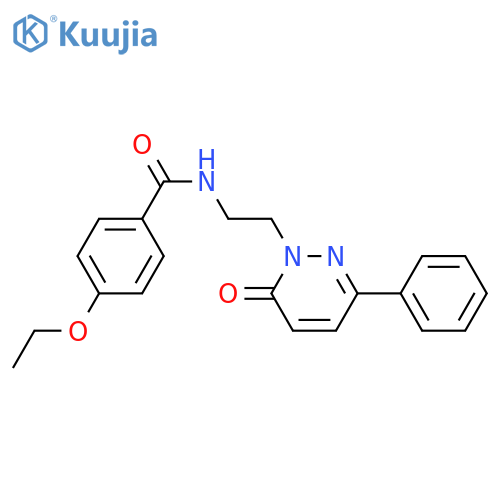 4-ethoxy-N-2-(6-oxo-3-phenyl-1,6-dihydropyridazin-1-yl)ethylbenzamide structure