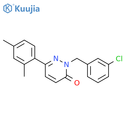 2-(3-chlorophenyl)methyl-6-(2,4-dimethylphenyl)-2,3-dihydropyridazin-3-one structure