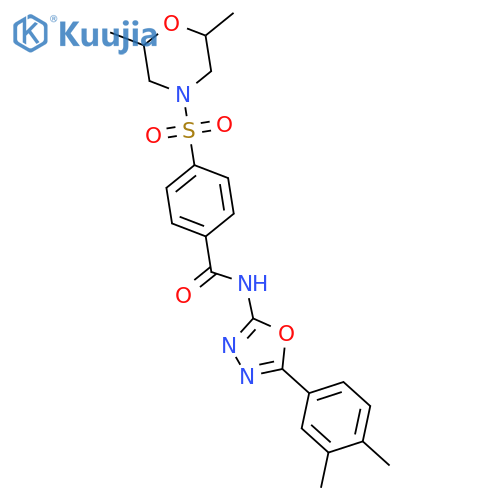 4-(2,6-dimethylmorpholin-4-yl)sulfonyl-N-5-(3,4-dimethylphenyl)-1,3,4-oxadiazol-2-ylbenzamide structure