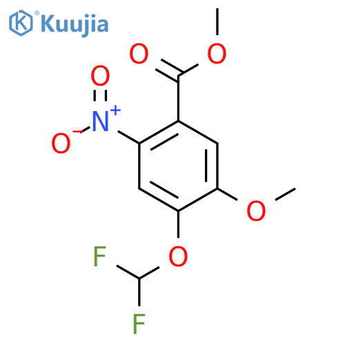Methyl 4-(difluoromethoxy)-5-methoxy-2-nitrobenzoate structure
