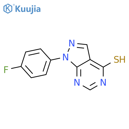 1-(4-fluorophenyl)-1H-pyrazolo3,4-dpyrimidine-4-thiol structure