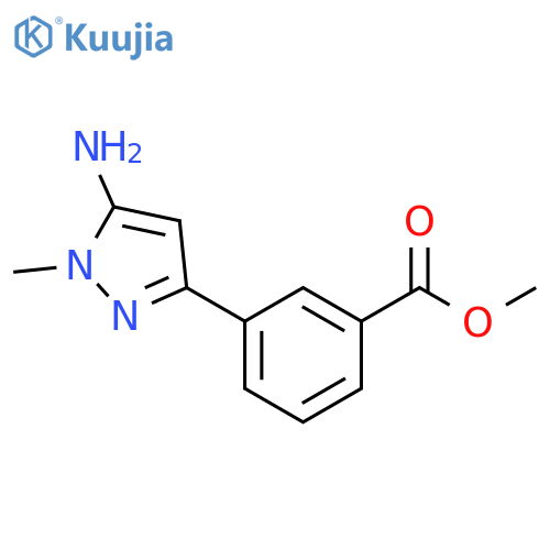 methyl 3-(5-amino-1-methyl-1H-pyrazol-3-yl)benzoate structure