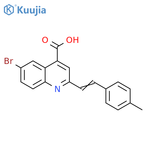 4-Quinolinecarboxylic acid, 6-bromo-2-[2-(4-methylphenyl)ethenyl]- structure