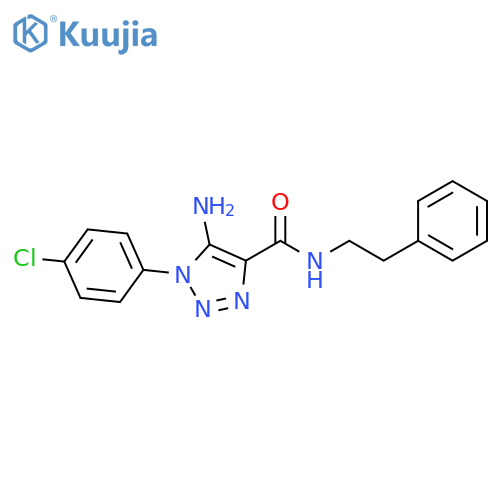 5-amino-1-(4-chlorophenyl)-N-(2-phenylethyl)-1H-1,2,3-triazole-4-carboxamide structure
