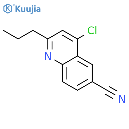 4-Chloro-2-propyl-6-quinolinecarbonitrile structure