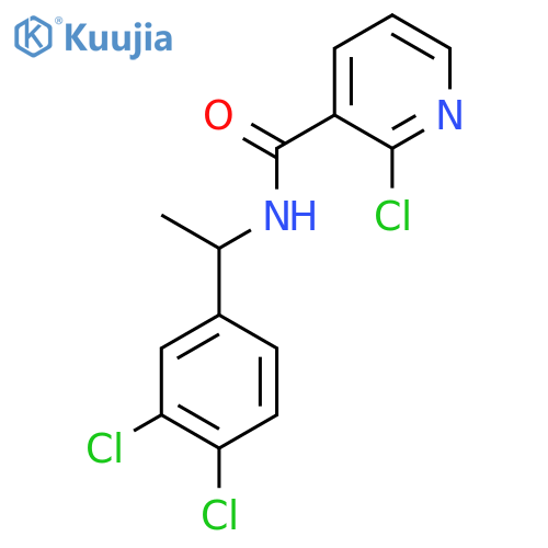 2-chloro-N-1-(3,4-dichlorophenyl)ethylpyridine-3-carboxamide structure