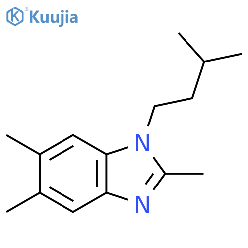 2,5,6-trimethyl-1-(3-methylbutyl)-1H-1,3-benzodiazole structure