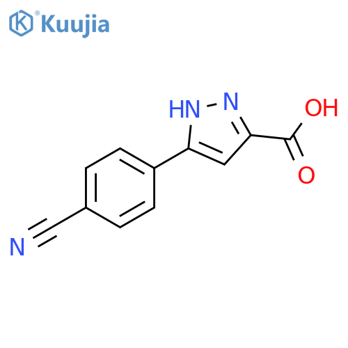 5-(4-CYANOPHENYL)-1H-PYRAZOLE-3-CARBOXYLIC ACID structure