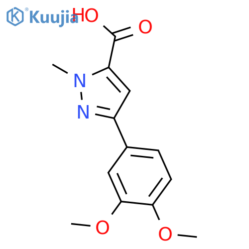 3-(3,4-dimethoxyphenyl)-1-methyl-1{H}-pyrazole-5-carboxylic acid structure
