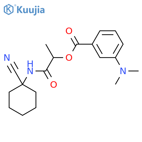 1-[(1-Cyanocyclohexyl)carbamoyl]ethyl 3-(dimethylamino)benzoate structure