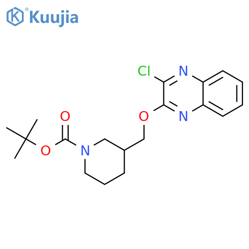 3-[[(3-Chloro-2-quinoxalinyl)oxy]methyl]-1-piperidinecarboxylic acid tert-butyl ester structure