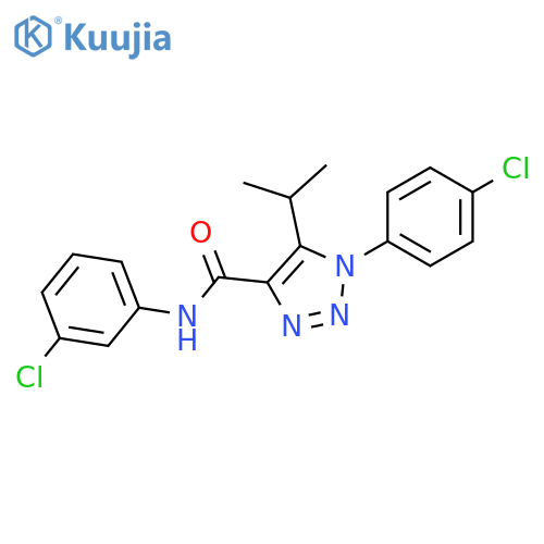 N-(3-chlorophenyl)-1-(4-chlorophenyl)-5-(propan-2-yl)-1H-1,2,3-triazole-4-carboxamide structure