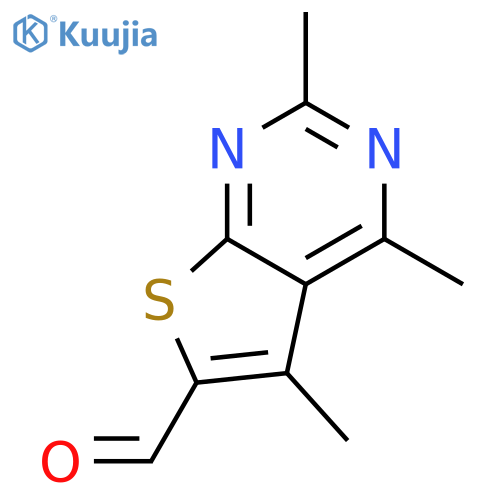 2,4,5-trimethylthieno2,3-dpyrimidine-6-carbaldehyde structure