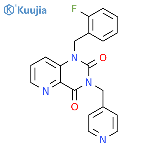 1-(2-fluorophenyl)methyl-3-(pyridin-4-yl)methyl-1H,2H,3H,4H-pyrido3,2-dpyrimidine-2,4-dione structure