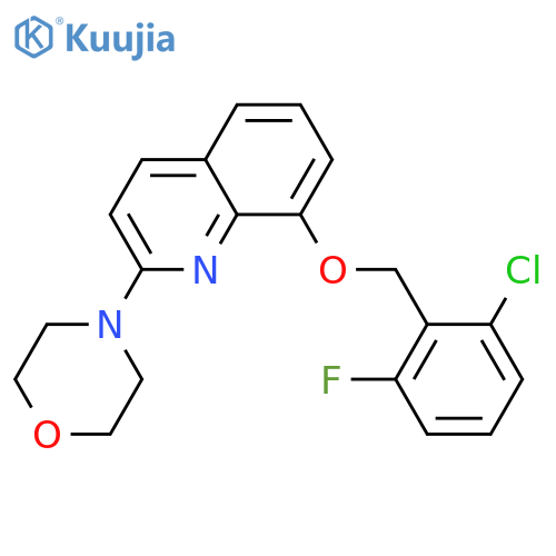 4-[8-[(2-chloro-6-fluorophenyl)methoxy]quinolin-2-yl]morpholine structure