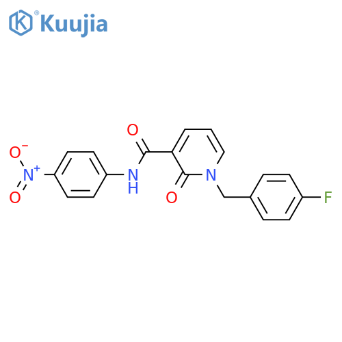 1-(4-fluorophenyl)methyl-N-(4-nitrophenyl)-2-oxo-1,2-dihydropyridine-3-carboxamide structure
