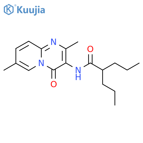 N-{2,7-dimethyl-4-oxo-4H-pyrido1,2-apyrimidin-3-yl}-2-propylpentanamide structure