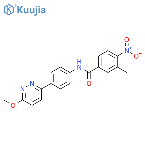 N-4-(6-methoxypyridazin-3-yl)phenyl-3-methyl-4-nitrobenzamide structure