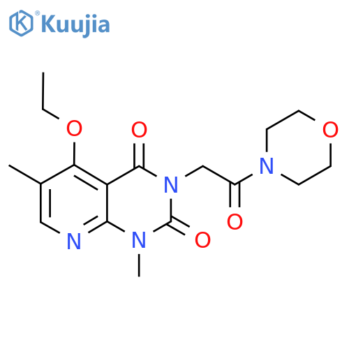 5-ethoxy-1,6-dimethyl-3-2-(morpholin-4-yl)-2-oxoethyl-1H,2H,3H,4H-pyrido2,3-dpyrimidine-2,4-dione structure