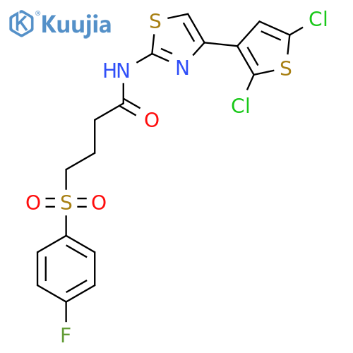 N-4-(2,5-dichlorothiophen-3-yl)-1,3-thiazol-2-yl-4-(4-fluorobenzenesulfonyl)butanamide structure