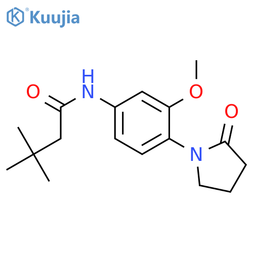 N-3-methoxy-4-(2-oxopyrrolidin-1-yl)phenyl-3,3-dimethylbutanamide structure