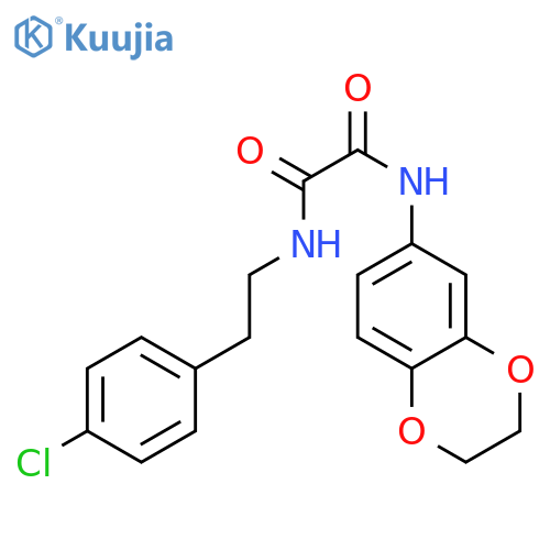 N'-2-(4-chlorophenyl)ethyl-N-(2,3-dihydro-1,4-benzodioxin-6-yl)ethanediamide structure
