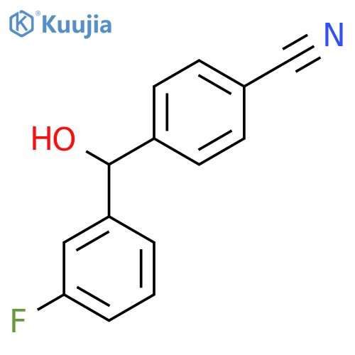 4-(3-Fluorophenyl)(hydroxy)methylbenzonitrile structure