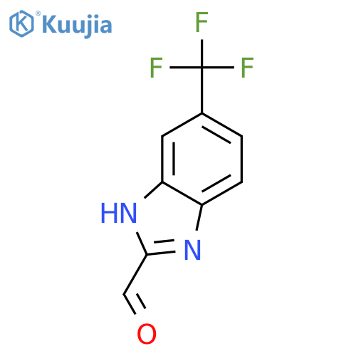 5-(trifluoromethyl)-1H-1,3-benzodiazole-2-carbaldehyde structure