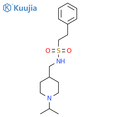 2-phenyl-N-{1-(propan-2-yl)piperidin-4-ylmethyl}ethane-1-sulfonamide structure