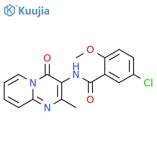 5-chloro-2-methoxy-N-{2-methyl-4-oxo-4H-pyrido1,2-apyrimidin-3-yl}benzamide structure