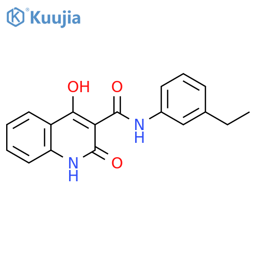 N-(3-ethylphenyl)-4-hydroxy-2-oxo-1,2-dihydroquinoline-3-carboxamide structure
