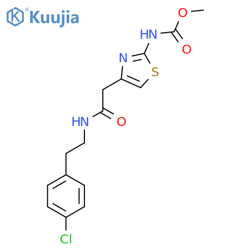 methyl N-4-({2-(4-chlorophenyl)ethylcarbamoyl}methyl)-1,3-thiazol-2-ylcarbamate structure