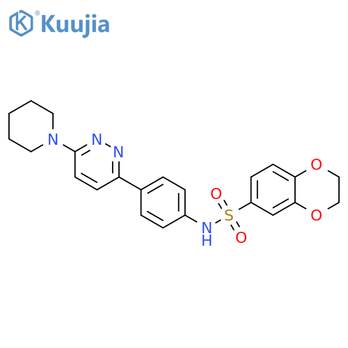 N-{4-6-(piperidin-1-yl)pyridazin-3-ylphenyl}-2,3-dihydro-1,4-benzodioxine-6-sulfonamide structure
