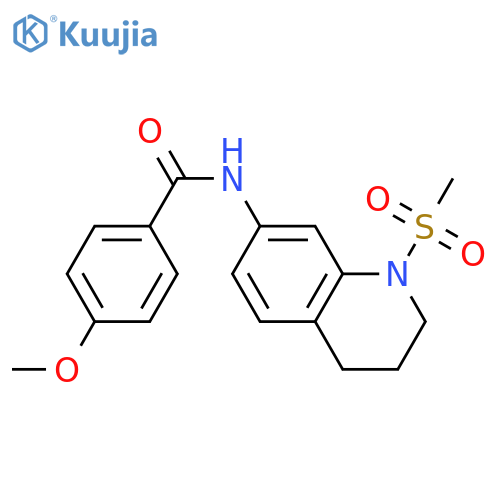 N-(1-methanesulfonyl-1,2,3,4-tetrahydroquinolin-7-yl)-4-methoxybenzamide structure