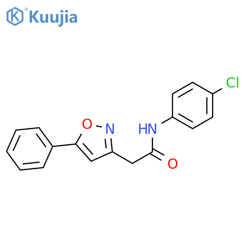 N-(4-chlorophenyl)-2-(5-phenyl-1,2-oxazol-3-yl)acetamide structure