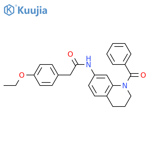 N-(1-benzoyl-1,2,3,4-tetrahydroquinolin-7-yl)-2-(4-ethoxyphenyl)acetamide structure