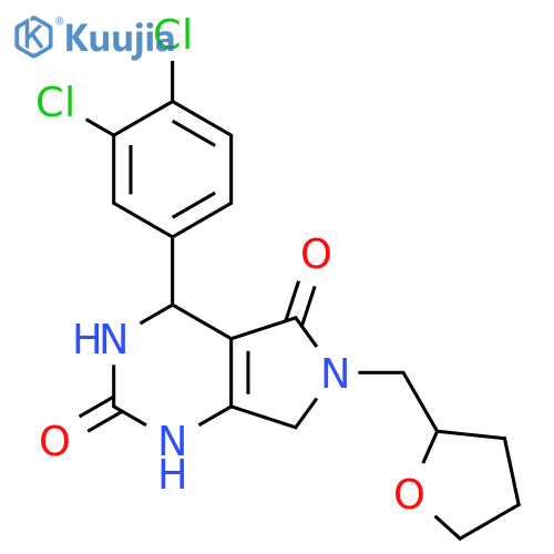 4-(3,4-dichlorophenyl)-6-(oxolan-2-yl)methyl-1H,2H,3H,4H,5H,6H,7H-pyrrolo3,4-dpyrimidine-2,5-dione structure