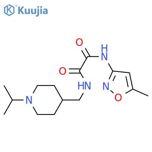 N-(5-methyl-1,2-oxazol-3-yl)-N'-{1-(propan-2-yl)piperidin-4-ylmethyl}ethanediamide structure