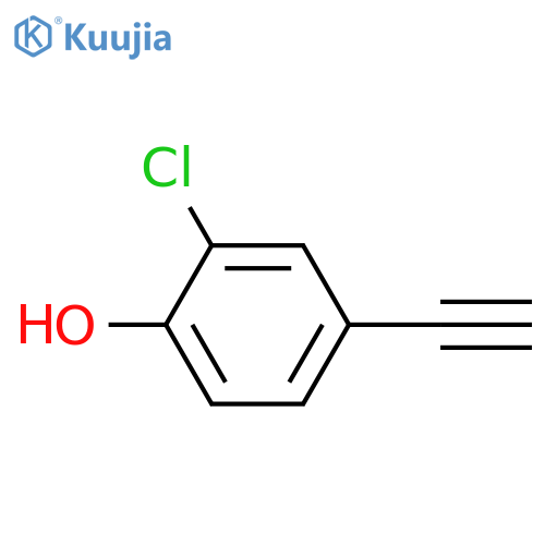 2-chloro-4-ethynylphenol structure