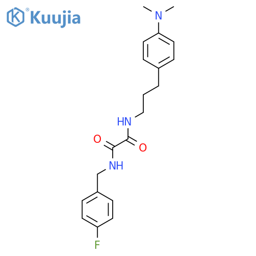 N-{3-4-(dimethylamino)phenylpropyl}-N'-(4-fluorophenyl)methylethanediamide structure