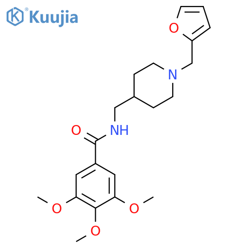 N-({1-(furan-2-yl)methylpiperidin-4-yl}methyl)-3,4,5-trimethoxybenzamide structure