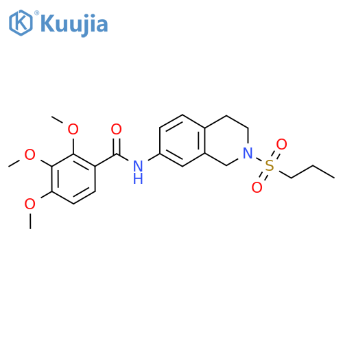 2,3,4-trimethoxy-N-2-(propane-1-sulfonyl)-1,2,3,4-tetrahydroisoquinolin-7-ylbenzamide structure
