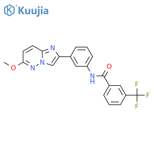 N-(3-{6-methoxyimidazo1,2-bpyridazin-2-yl}phenyl)-3-(trifluoromethyl)benzamide structure