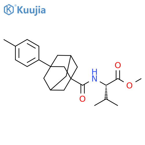 methyl 3-methyl-2-{3-(4-methylphenyl)adamantan-1-ylformamido}butanoate structure