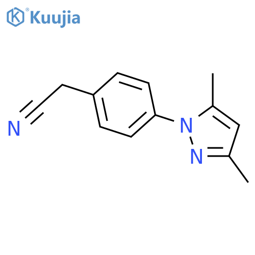 2-4-(3,5-dimethyl-1H-pyrazol-1-yl)phenylacetonitrile structure